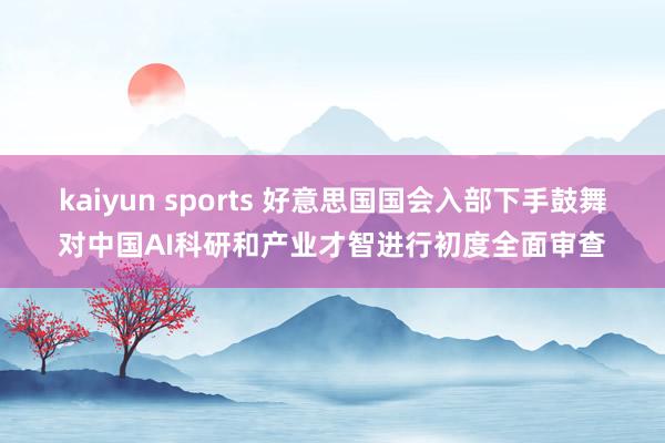 kaiyun sports 好意思国国会入部下手鼓舞对中国AI科研和产业才智进行初度全面审查