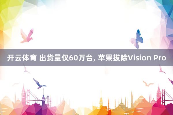 开云体育 出货量仅60万台, 苹果拔除Vision Pro