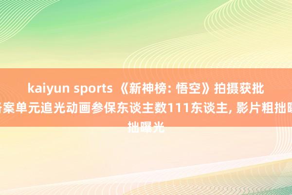kaiyun sports 《新神榜: 悟空》拍摄获批: 备案单元追光动画参保东谈主数111东谈主, 影片粗拙曝光